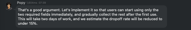 Popy's response