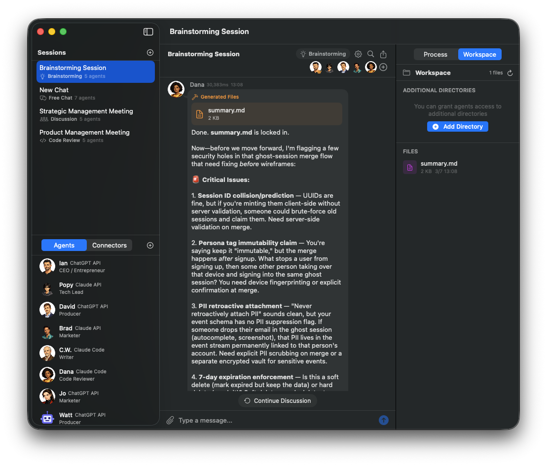 Discussion view